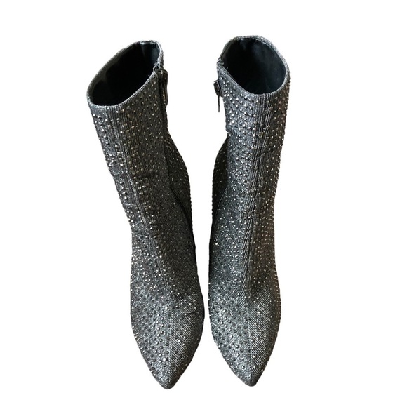 Steve Madden Wifey Glitter Rhinestone Booties Women’s Size 6.5 EUC - Picture 8 of 9